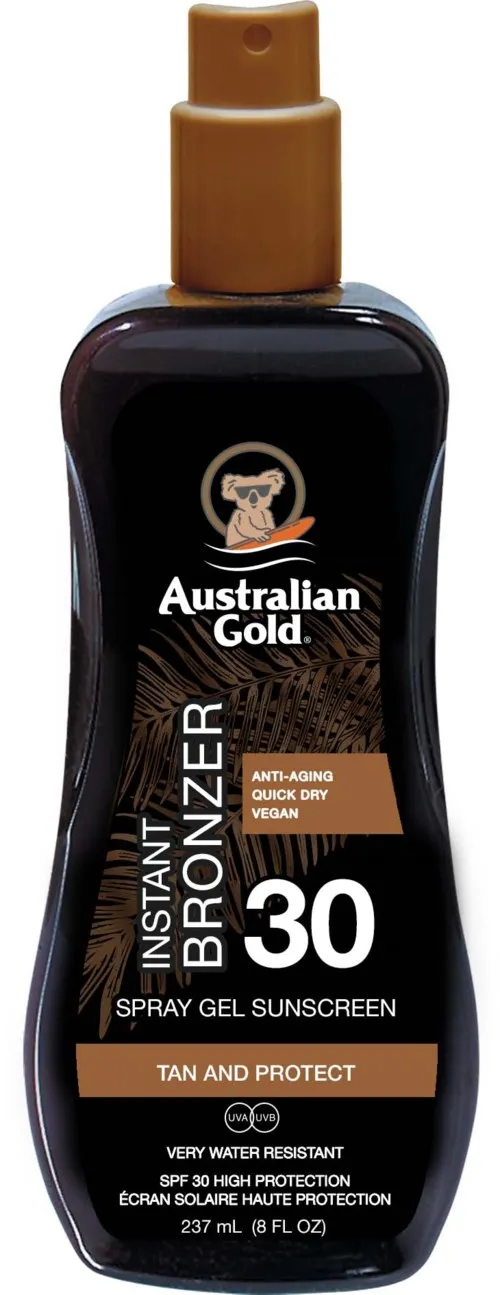 Australian Gold SPF30 Spray Gel With Bronzer 237 ml