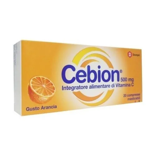 Dompé Cebion Chewable Orange Vitamin C.