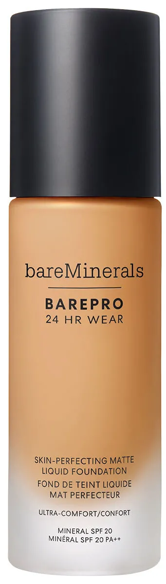 BAREPRO 24HR Wear Skin-Perfecting Matte Liquid Foundation Mineral SPF 20 Med. 35 Warm