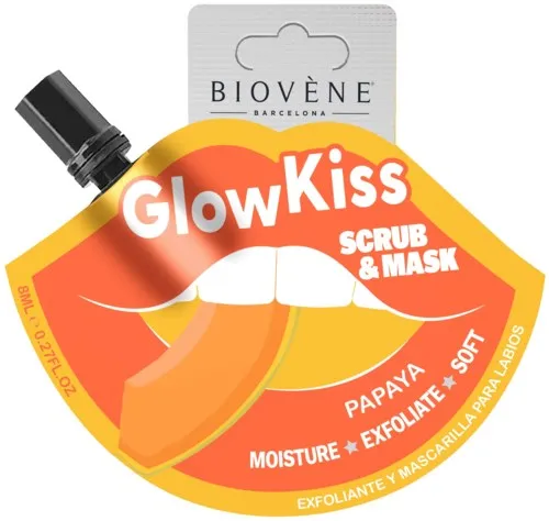 Biovène Glow Kiss Papaya Lip Scrub & Mask 8 ml