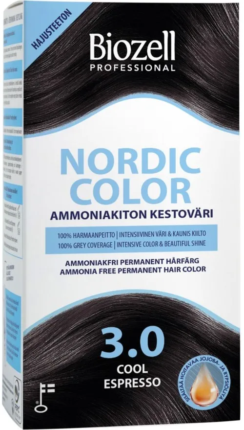 Biozell Nordic Color Permanent Hair Color Cool Espresso 3.0