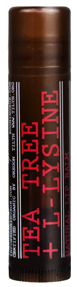 Booming Bob Organic Lip Balm Tea Tree & L-Lysin 4 g