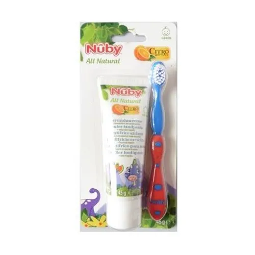 Nuby Kinderzahnpasta + Pinsel