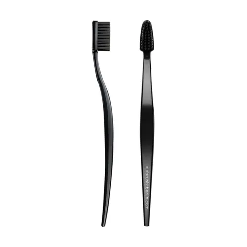 Berlin Biobrush Schwarze Zahnbürste mit Aktivkohle - weich