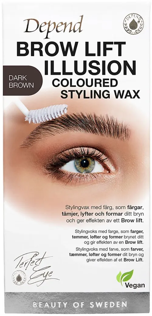 Depend Perfect Eye Brow Illusion Coloured Styling Wax Dark Brown
