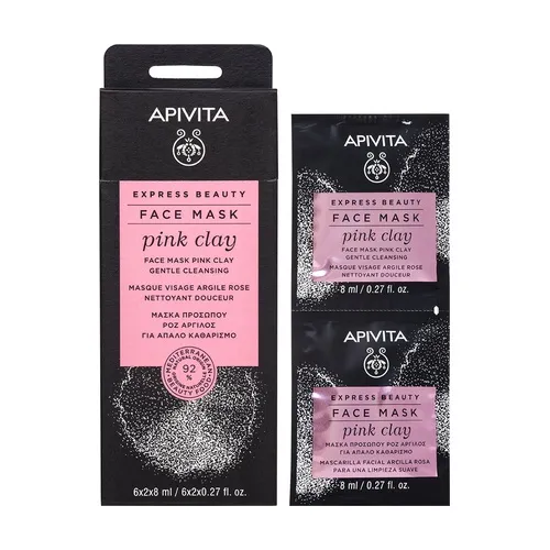 Apivita Express Beauty Sanfte Reinigungsmaske mit rosa Ton