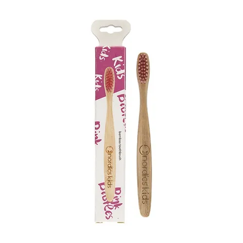 Nordics Kinder Bambus Zahnbürste Pink