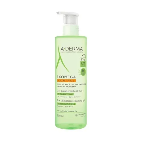 A-Derma Exomega control 2-in-1 reinigungsgel für haare und körper