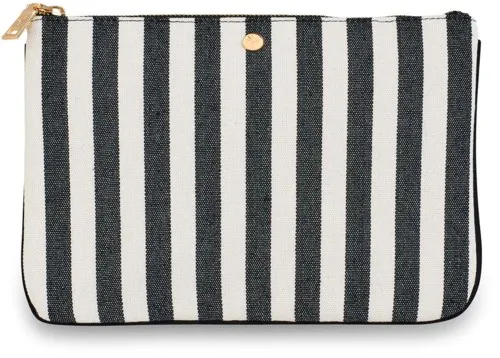 Fan Palm Cotton Stripe Clutch