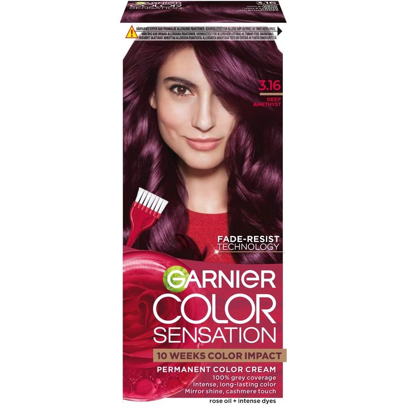 Garnier Color Sensation Permanent Color Cream - 3.16 Deep Amethyst