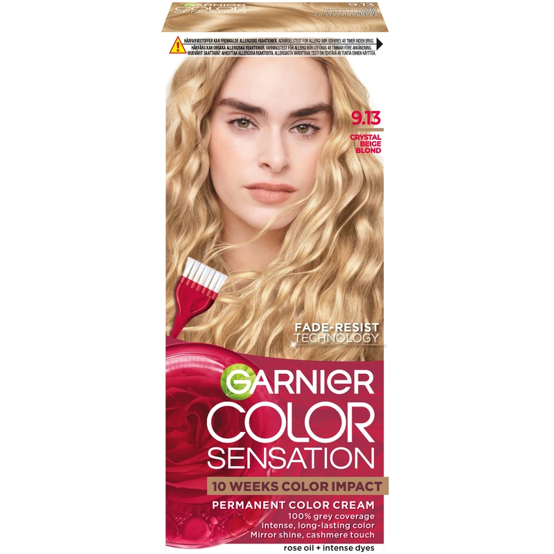 Garnier Color Sensation Permanent Color Cream - 9.13 Crystal Beige Blond