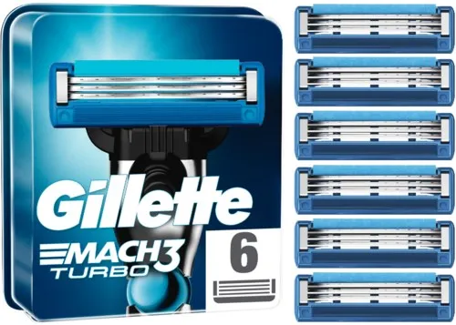 Gillette Mach3 Turbo Men’s Razor Blades 6 St.