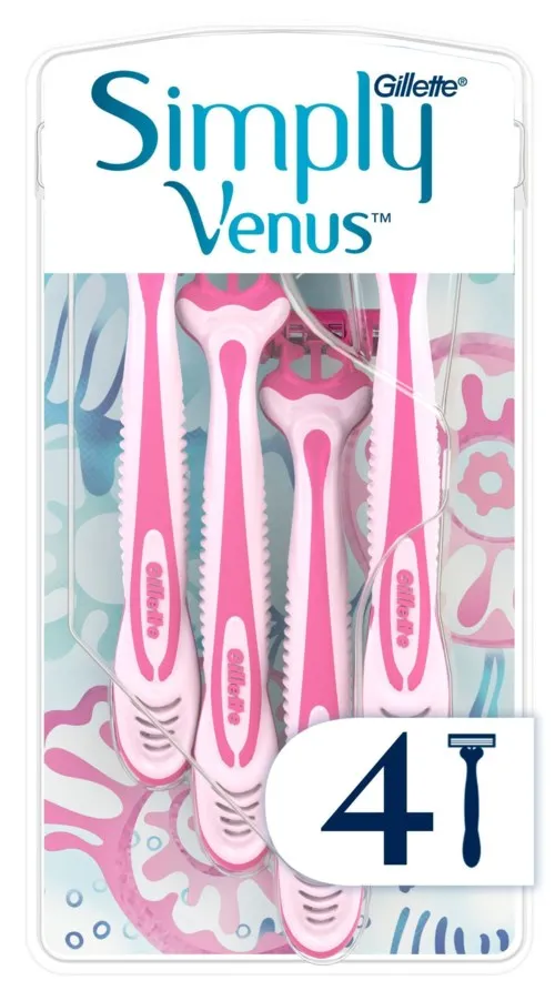 Gillette Venus Simply Venus 3 Disposable Razors Pack Of 4 16 St.