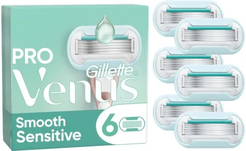 Gillette Venus Pro Smooth Sensitive Razor Blades 6 St.