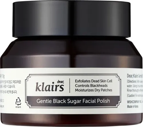 Klairs Gentle Black Deep Cleansing Black Sugar Facial Polish