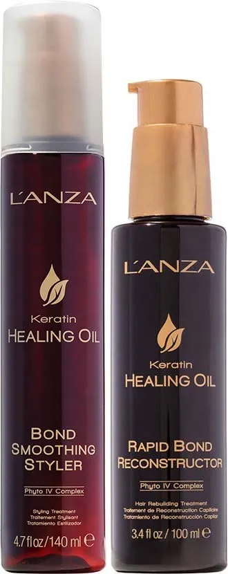 Lanza Healing Oil Bundle Styling Treatment 140 ml & Rebuilding Treatment 100 ml