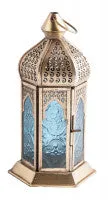 Orientalisches Licht "Magischer Moment" Eisen golden und Türquisglas