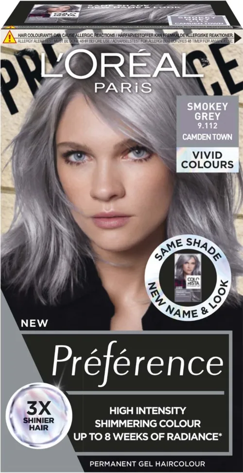 L'Oréal Paris Préférence Vivid Colours Smokey Grey 9.112