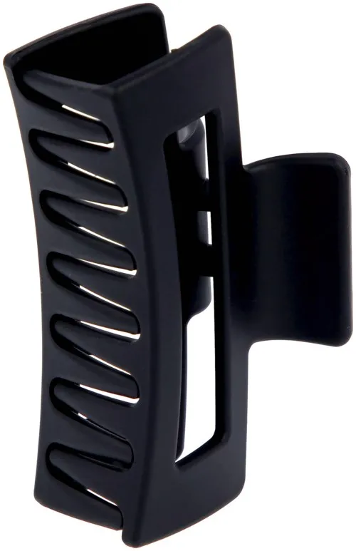 By Lyko Rectangular Rubberized Hair Clip Black
