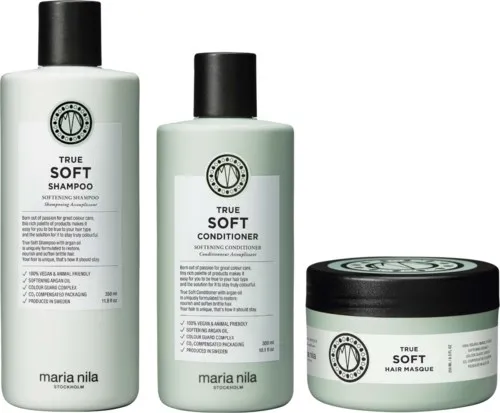 maria nila True Soft Bundle Shampoo 350 ml & Conditioner 300 ml & Masque 250 ml