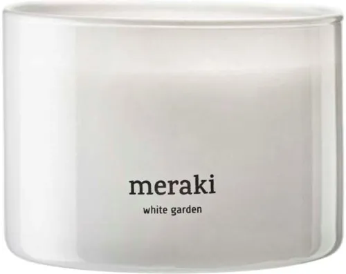 Meraki White Garden Scented Candle Large