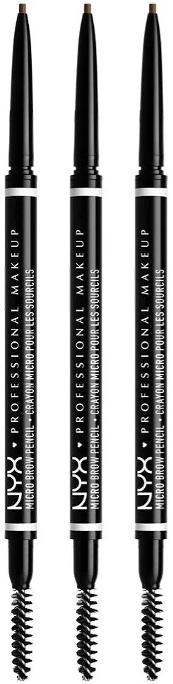 NYX PROFESSIONAL MAKEUP Micro Brow Pencil Ash Brown x 3