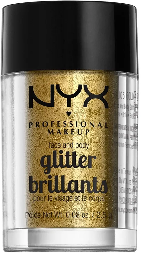 NYX PROFESSIONAL MAKEUP Face & Body Glitter Gold