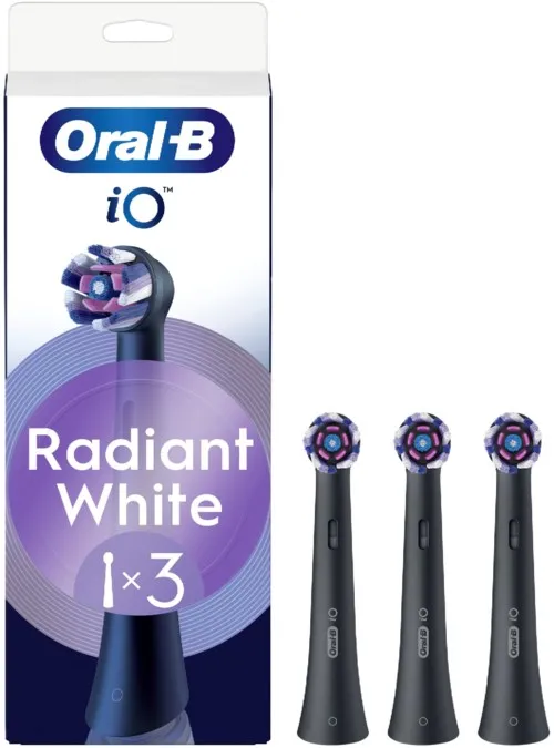 Oral B iO Radiant White Toothbrush Heads Black 3 St.