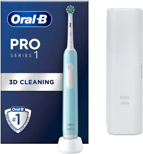 Oral B Pro Series 1 Blue Electric Toothbrush Designed By Braun