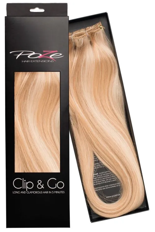 Poze Hairextensions Clip & Go Extensions 50 cm 12NA/10B Sunk Beige