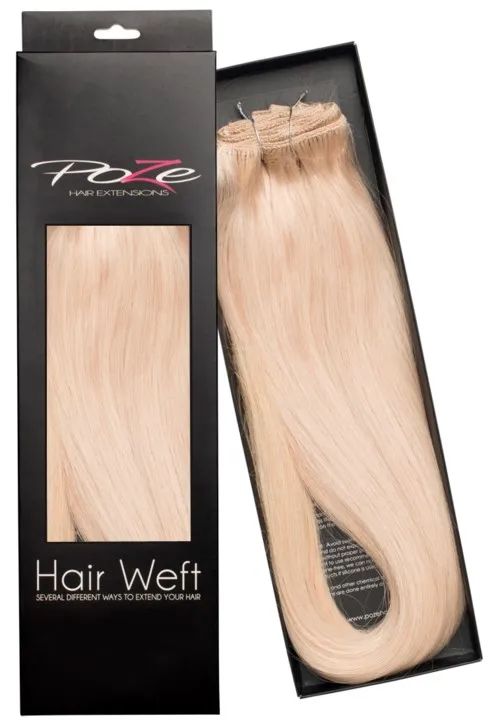 Poze Hairextensions Hair Weft 50 cm 12A Pure Blonde