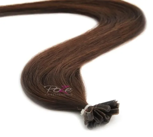 Poze Hairextensions Keratin Premium Extensions 60 cm 4B Chocolate Brown