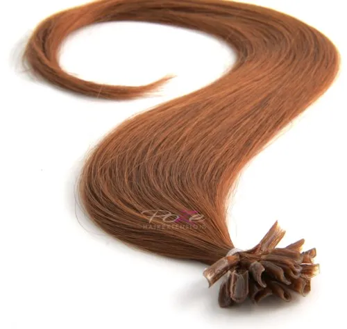 Poze Hairextensions Keratin Premium Extensions 60 cm 8BG Golden Honey