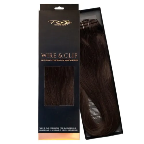 Poze Hairextensions Standard Äkta Löshår Flip & Go 50cm Dark Espresso Brown 2B