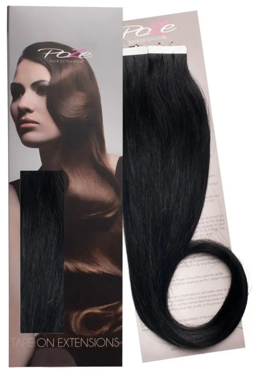 Poze Hairextensions Tape On Extensions 50 cm 1N Midnight Black