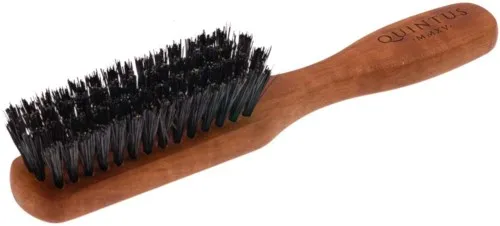 Quintus MMXV Beard Brush Pearwood with Handle Wild Boar Bristles