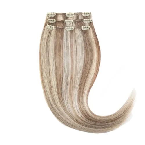 Rapunzel of Sweden Classic Clip-ins Straight / Light Volume / 3 pieces 40 cm M7.3/10.8 Cendre Ash Blonde Mix