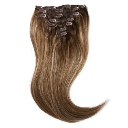 Rapunzel of Sweden Classic Clip-ins Straight / Medium Volume / 7 pieces 40 cm Hazelnut Caramel Balayage B2.3/5.4
