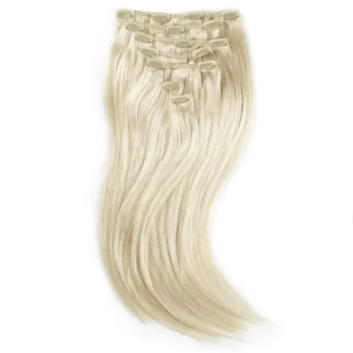 Rapunzel of Sweden Classic Clip-ins Straight / Medium Volume / 7 pieces 40 cm 10.10 Platinum Blonde