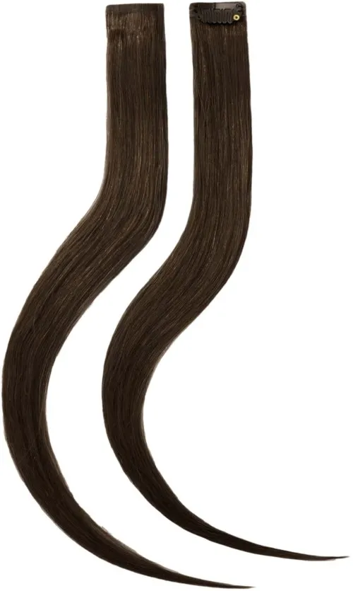 Rapunzel of Sweden Single Invisible Clip-ins Straight / 2 pieces 40 cm 1.2 Black Brown