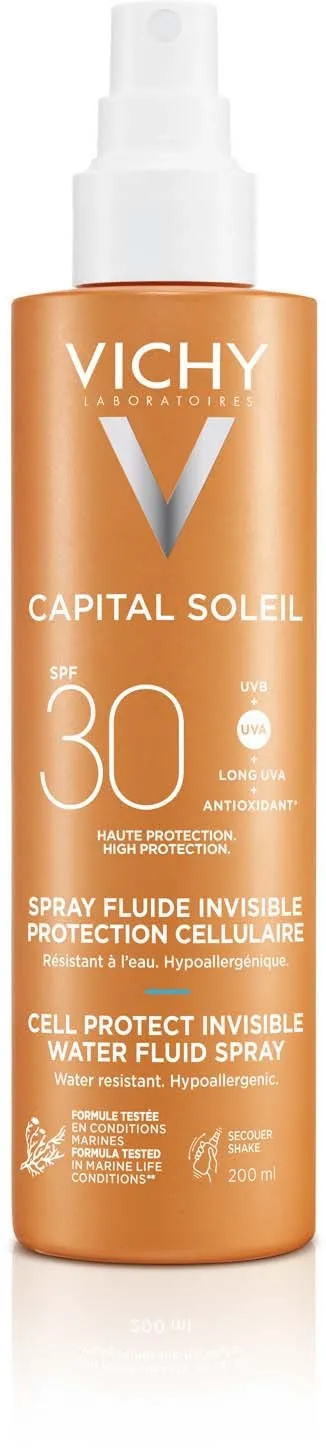 VICHY Capital Soleil Cell Protect Invisible Water Fluid Spray SPF30 200 ml