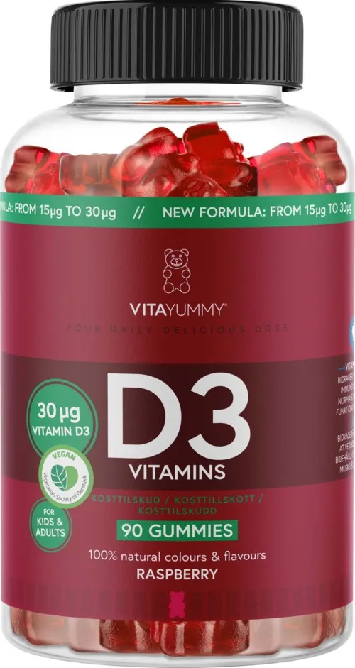 VitaYummy D3 Vitamins, Raspberry 90 St.