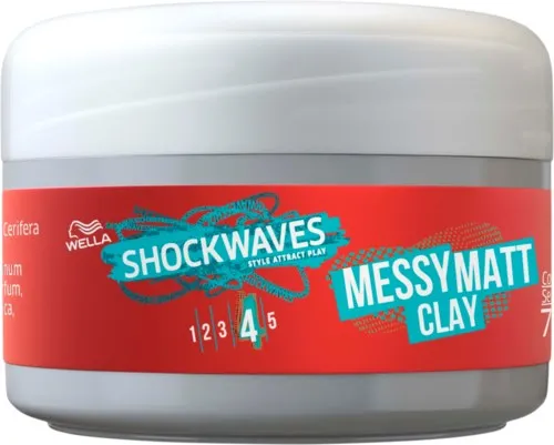 Wella Styling Wella Shockwaves Ultra Effective Messy Matt Clay 75 ml